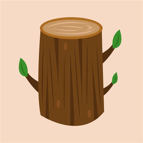 Tree Trunk Wood Vector Illustration For Graphic Design And Decorative