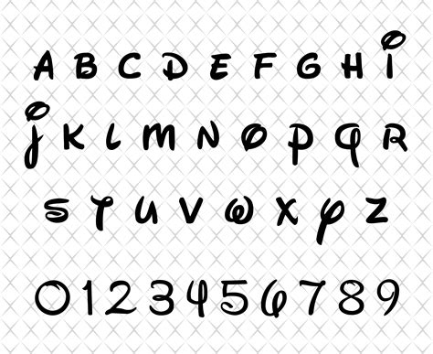 Svg Files For Cricut Disney Alphabet Svg Disney Font Svg Clip Art Art