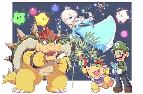 Rosalina Luigi Bowser Luma And Bowser Jr Mario And More Drawn By Hoshikuzu Pan Danbooru