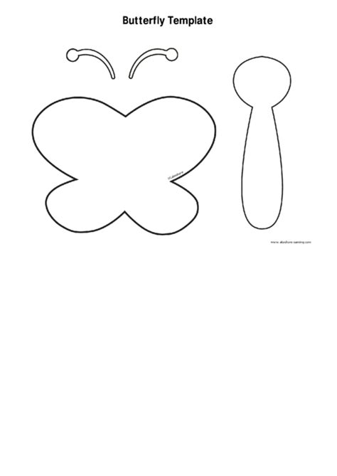 Butterfly Template printable pdf download