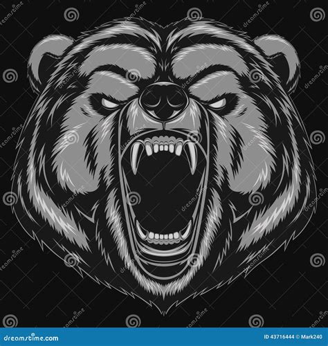 Angry Bear Logo Vector Roaring Mascot Design CartoonDealer Com