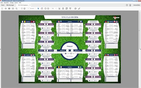 Der pdf spielplan der fußball em 2021 und zum selbst ausdrucken(aktualisierte version am 15.mai 2021). EM 2016: Spielplan als PDF zum Ausdrucken - Download ...