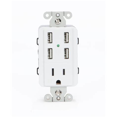 U Socket 15 Amp Ac Wall Outlet Receptacle With 4 Built In