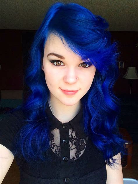 √ Dark Blue Hair Tumblr