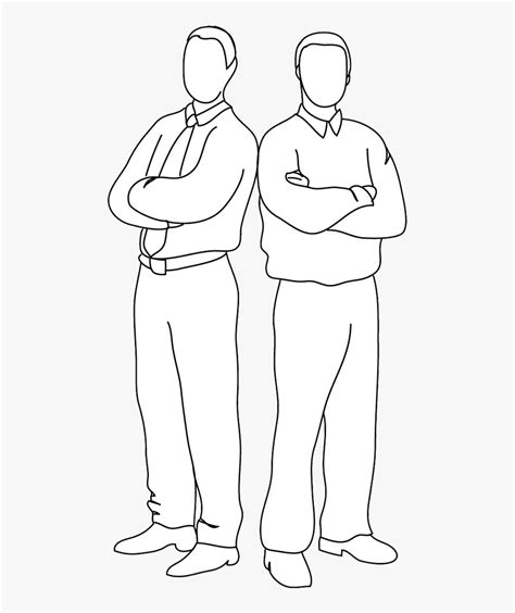 Two Men Standing Back To Back 2 People Back To Back Hd Png Download