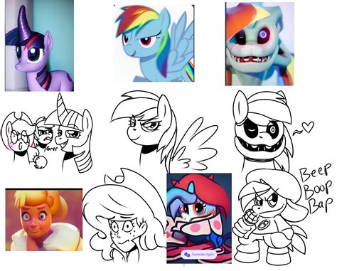 Mlp Ai Art Prompt Redraw Sketchdump By Artsygum On Newgrounds