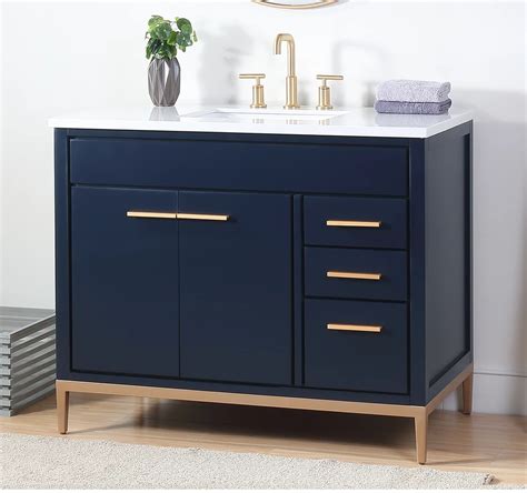 We did not find results for: 42" Navy Blue Modern Bathroom Sink Vanity with Quartz ...