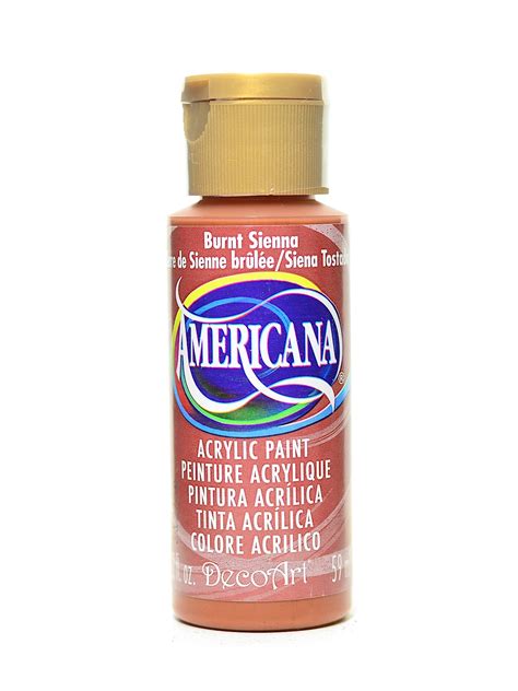 Americana Acrylic Paints Burnt Sienna 2 Oz Pack Of 8
