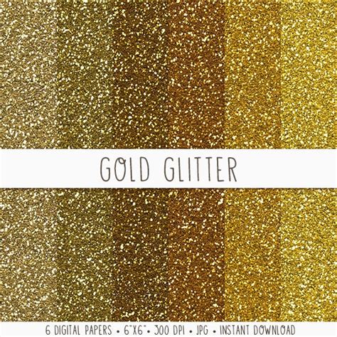 Gold Glitter Digital Paper Gold Glitter Paper Texture