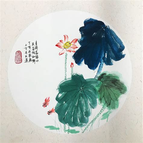 Featured by the integration of chinese art and western art. Lotus - Chinese Ink Painting Workshop - Artist Singapore