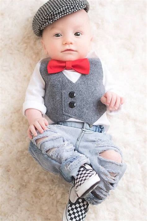 Baby Boy Clothes Baby Boy Easter Outfit Grey Vest Boys First