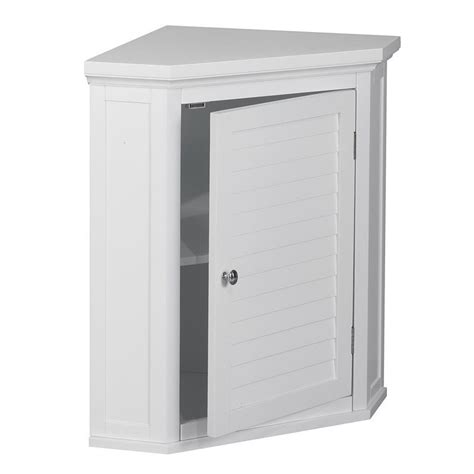 A mirror cabinet or corner mirror cupboard can help you look your best for the day ahead, while providing space to neatly store all your. Elegant Home Fashions Slone 1-Door Corner Wall Cabinet in ...