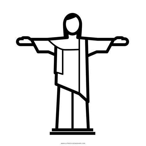 Cristo Redentor Desenho Para Colorir Ultra Coloring Pages