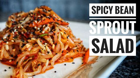Spicy Bean Sprout Salad Spicy Bean Sprout Recipe Youtube