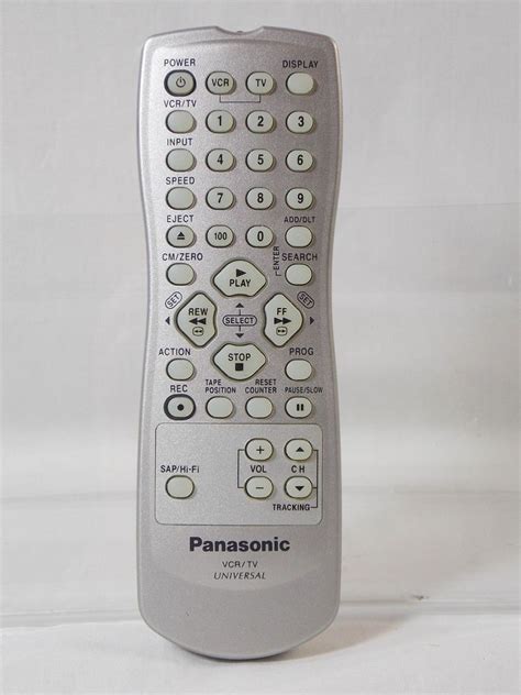 Genuine Panasonic Lssq0389 Vcr Tv Universal Remote Control Rtlssq0389