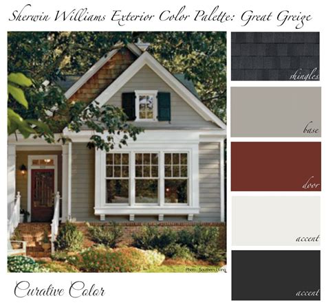 Great Greige Sherwin Williams Exterior Color Palette Etsy In