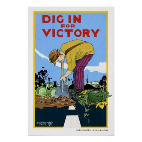 Dig In For Victory Poster Zazzle