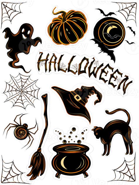 Halloween Set Stickers 11812363 Png