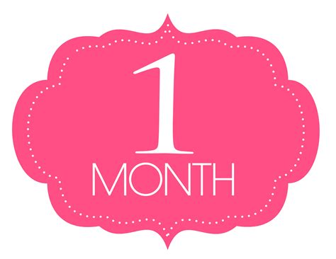 Free Printable 1 Month Old Sign