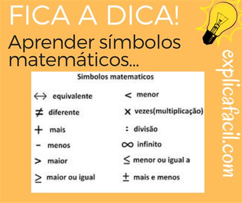 Simbolos Matematicos Truques De Matematica Dicas De Estudo Ideias Images