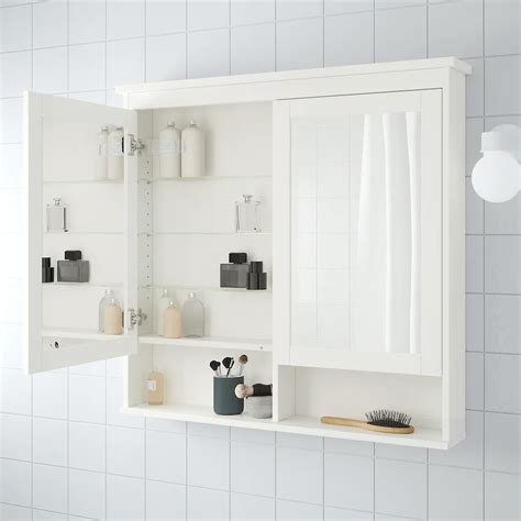 Hemnes Mirror Cabinet With 2 Doors White 4012x614x3858 Ikea