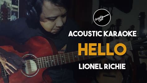 Karaoke Lionel Richie Hello Acoustic Guitar Karaoke Version