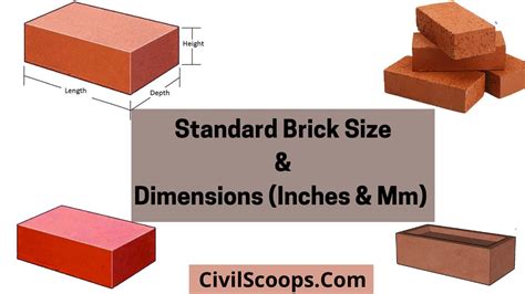 Standard Brick Size And Dimensions Inches And Mm Civil Scoops