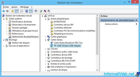 Installer Les Pilotes Sous Windows Depuis Le Gestionnaire De