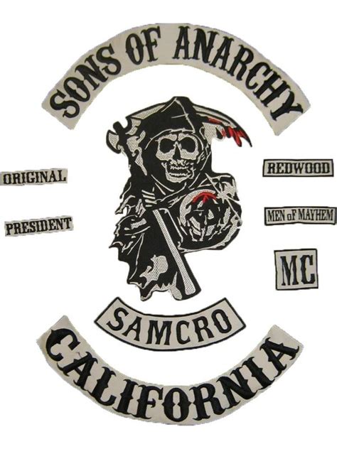 Metal Giyim Sons Of Anarchy 9 Parça Patch Seti Fiyatı