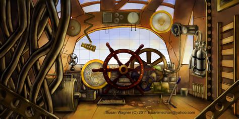 Free Download Susans Animations And Illustrations Steampunk Airship X For Your Desktop