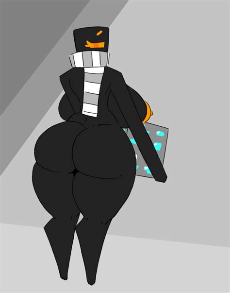 Rule 34 Ass Big Breasts Enderman Enderwoman Female Minecraft Orange