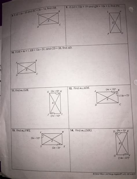 Find the length of bc. Solved: Unit 7: Polygons & Quadrilaterals Name: ID Homewor ...