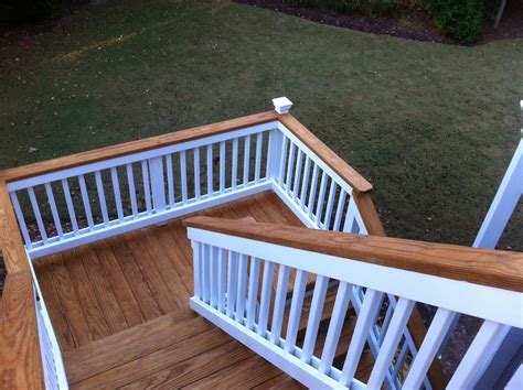This rule is designed to provide clearance for the hand on the. Pressure treated 2x6 KDAT decking with painted handrail ...