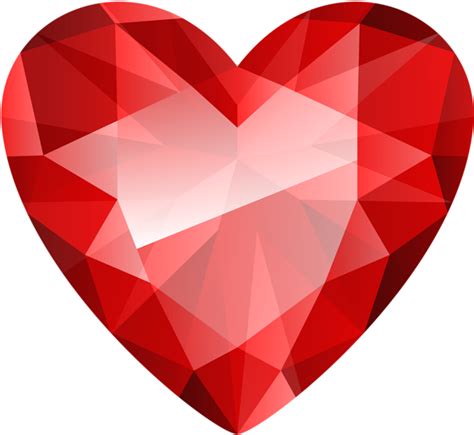 Download Red Diamond Heart Png Clipart Clip Art Diamond Diamond Heart