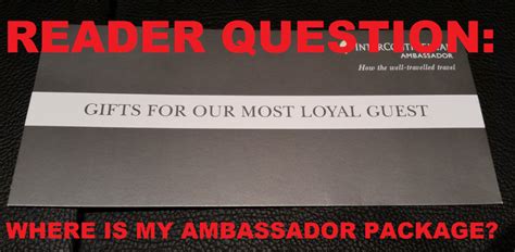 Reader Question Where Is My Intercontinental Ambassador Package Paid Back In August