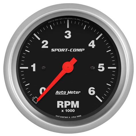 Autometer 3 38 In Dash Tachometer 0 6000 Rpm Sport Comp — Speed