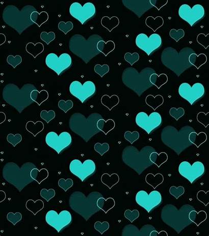 Hearts Purple Animated Teal Heart Neon Backgrounds