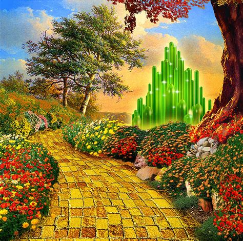 Wizard Of Oz Yellow Brick Road Backdrop Emerald City Party Etsy