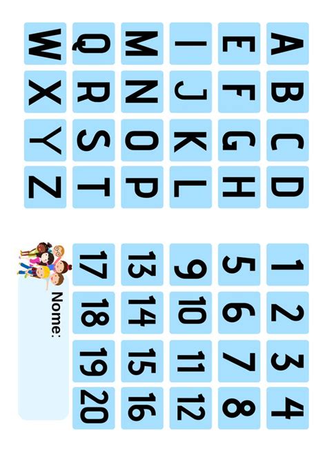 Tabelo De Letras E Números Alfabeto E Números Letras E Numeros