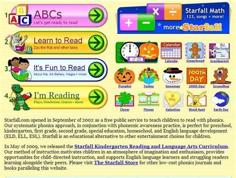 Starfall I Remember In The Computer Lab In 1st And 2nd Grade I Would