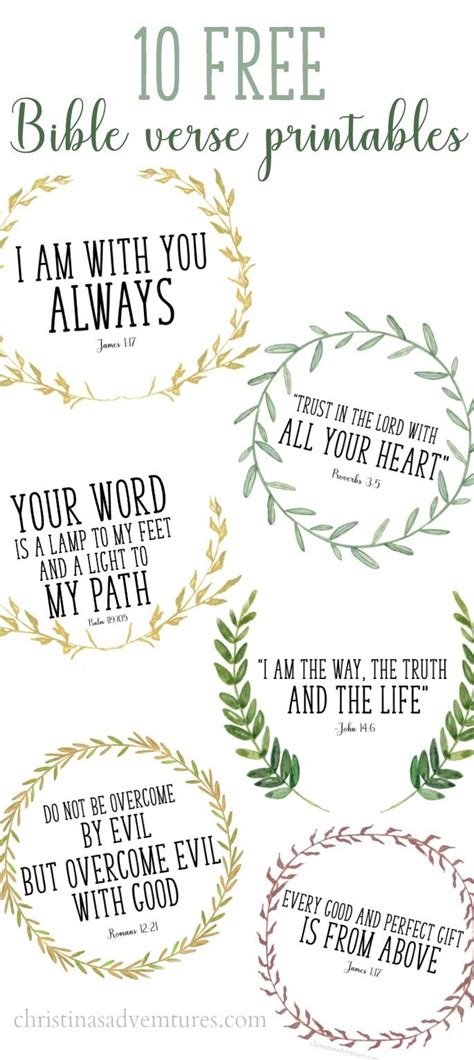 Biblical principles and truths are shared through pictures that correspond with scripture verses. Free Farmhouse Scripture Printables - The Mountain View Cottage - Free Printable Bible Verses ...
