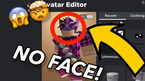 I Have No Face On Roblox Youtube