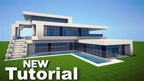 Minecraft How To Build A Realistic Modern House Mansion Tutorial Youtube
