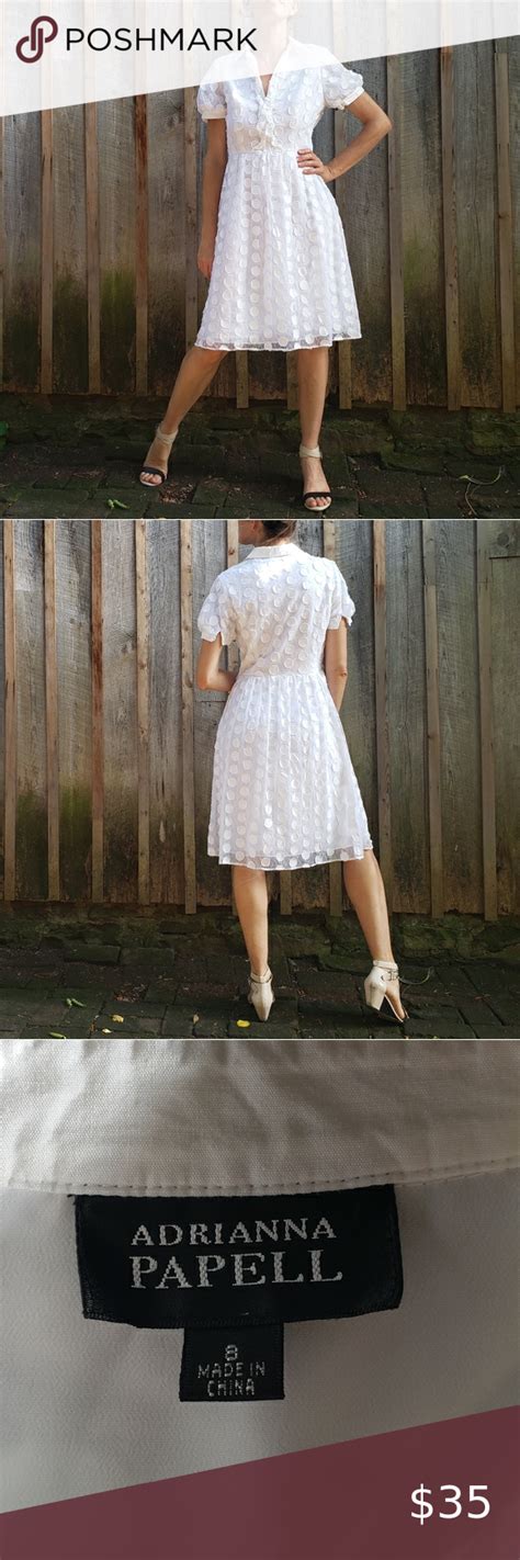 Sweet White Shirtwaist Dress Adrianna Pappel Shirtwaist Dress