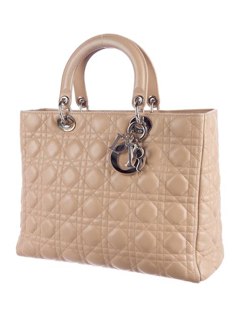 Christian Dior Large Lady Dior Bag Handbags Chr41837 The Realreal