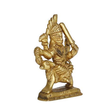 Guru Jee Brass Statue Maha Kaal Bhairo Baba Murti Bhairav Idol For