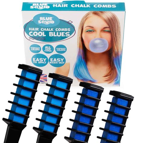 Cool Blues Hair Chalk Combs Blue Squid Usa