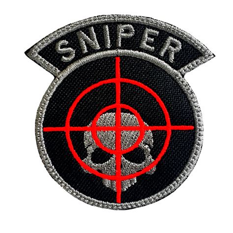 Patch Bordado Sniper Preto Sga Esporte E Militaria