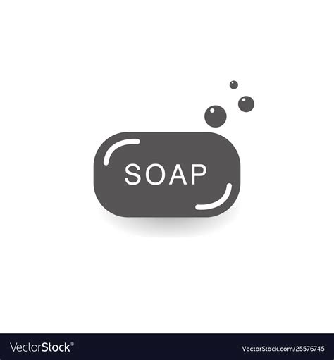 Soap With Bubble Icon Simple Flat Style Royalty Free Vector