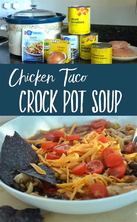 Food, recipes comments off on crockpot chicken taco soup 3,356 views. Crock Pot Chicken Taco Soup Recipe: Easy Dinner Idea
